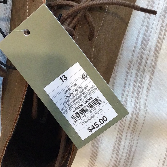 Goodfellow&Co men’s Jerad brown chukka bootss size 13 tags attached never worn - Picture 5 of 8